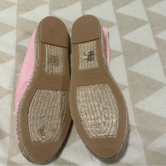 Nwot J crew Made-in-Spain espadrille flats in linen pink - Picture 4 of 5